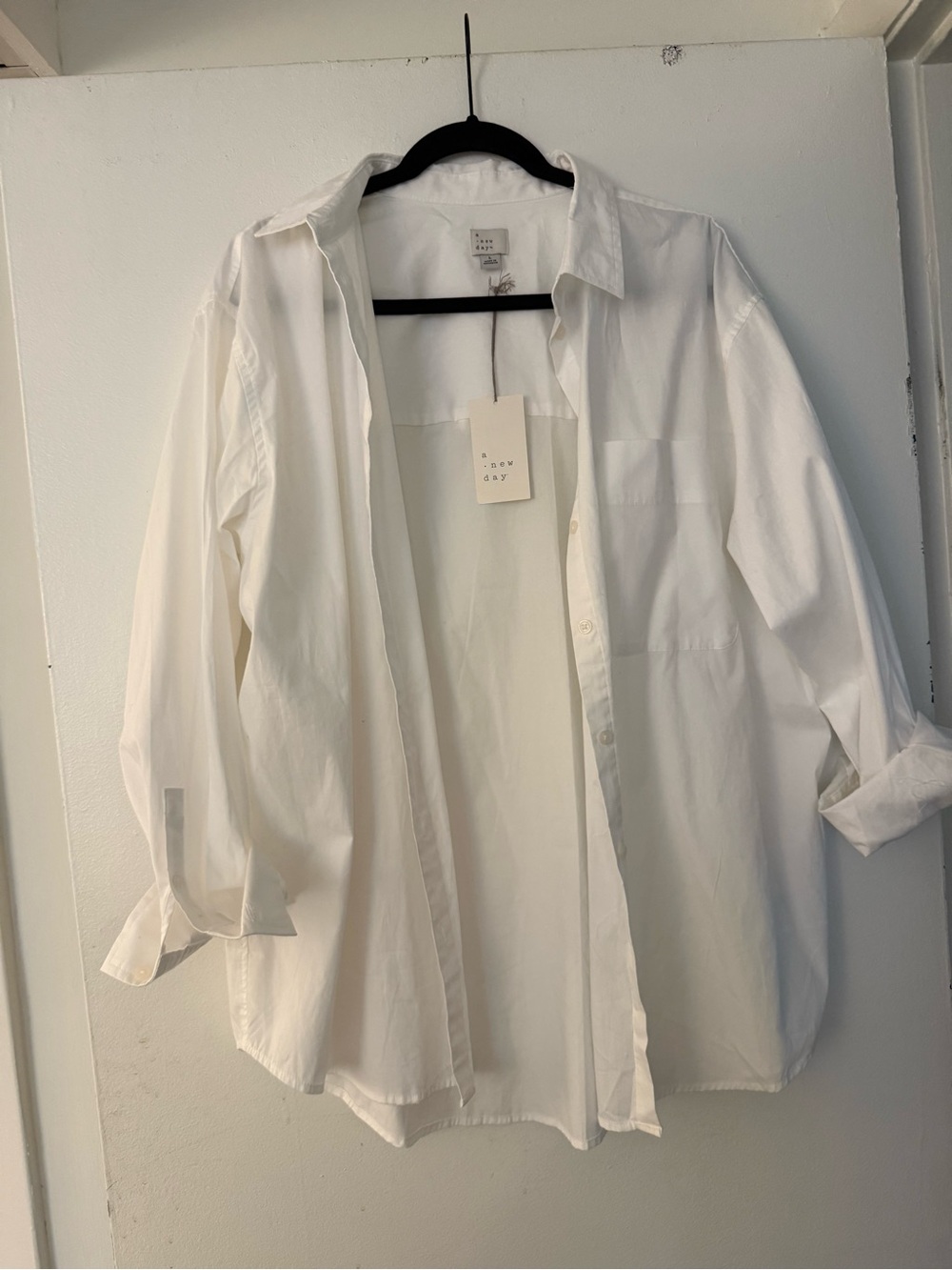 A New Day white oversized button-up shirt